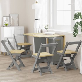 Sillas de comedor plegables 4 uds Corona madera pino gris de , Taburetes y sillas plegables - Ref: Foro24-4013438, Precio: 16...