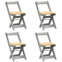 Sillas de comedor plegables 4 uds Corona madera pino gris de , Taburetes y sillas plegables - Ref: Foro24-4013438, Precio: 16...