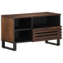 Mueble de TV madera maciza mango marrón 80x34x46 cm de , Almacenamiento para CD y DVD - Ref: Foro24-377521, Precio: 74,12 €, ...