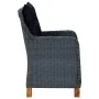 Sillas de jardín con cojines 2 uds ratán sintético gris oscuro de vidaXL, Sillas de jardín - Ref: Foro24-313316, Precio: 272,...
