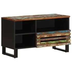 Mueble de TV madera maciza de acacia 80x34x46 cm de , Almacenamiento para CD y DVD - Ref: Foro24-377523, Precio: 67,54 €, Des...