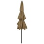 Sombrilla de 3 niveles con poste de aluminio gris taupé 3 m de vidaXL, Sombrillas - Ref: Foro24-313871, Precio: 100,99 €, Des...