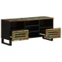 Solid acacia wood TV stand 100x34x46 cm by , CD and DVD storage - Ref: Foro24-377528, Price: 83,84 €, Discount: %