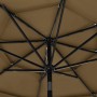Sombrilla de 3 niveles con poste de aluminio gris taupé 3 m de vidaXL, Sombrillas - Ref: Foro24-313871, Precio: 100,99 €, Des...
