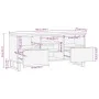 Solid acacia wood TV stand 100x34x46 cm by , CD and DVD storage - Ref: Foro24-377528, Price: 83,84 €, Discount: %