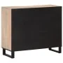 Aparador de madera maciza de mango 90x34x75 cm de , Taquillas y armarios de almacenamiento - Ref: Foro24-377577, Precio: 95,1...