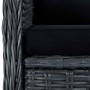 Sillas de jardín con cojines 2 uds ratán sintético gris oscuro de vidaXL, Sillas de jardín - Ref: Foro24-313316, Precio: 274,...
