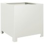 Jardinera de acero blanco 40x40x40 cm de , Maceteros y jardineras - Ref: Foro24-851201, Precio: 53,13 €, Descuento: %