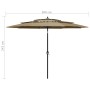 Sombrilla de 3 niveles con poste de aluminio gris taupé 3 m de vidaXL, Sombrillas - Ref: Foro24-313871, Precio: 100,99 €, Des...