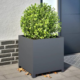 Jardinera de acero gris antracita 50x50x50 cm de , Maceteros y jardineras - Ref: Foro24-851215, Precio: 76,28 €, Descuento: %