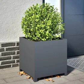 Jardinera de acero gris antracita 50x50x50 cm de , Maceteros y jardineras - Ref: Foro24-851215, Precio: 72,26 €, Descuento: %