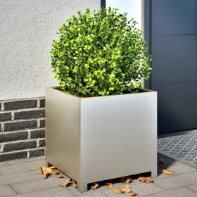 Jardinera de acero inoxidable 50x50x50 cm de , Maceteros y jardineras - Ref: Foro24-851217, Precio: 94,76 €, Descuento: %
