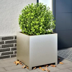Jardinera de acero inoxidable 50x50x50 cm de , Maceteros y jardineras - Ref: Foro24-851217, Precio: 92,25 €, Descuento: %