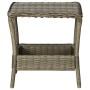 Mesa de jardín ratán sintético marrón 45x45x46,5 cm de vidaXL, Mesas de jardín - Ref: Foro24-313308, Precio: 61,71 €, Descuen...