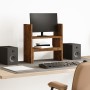 Organizador de escritorio ajustable roble ahumado 40x17x41 cm de , Bases y elevadores para ordenadores - Ref: Foro24-854764, ...