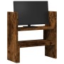 Organizador de escritorio ajustable roble ahumado 40x17x41 cm de , Bases y elevadores para ordenadores - Ref: Foro24-854764, ...