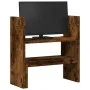 Organizador de escritorio ajustable roble ahumado 40x17x41 cm de , Bases y elevadores para ordenadores - Ref: Foro24-854764, ...