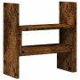Organizador de escritorio ajustable roble ahumado 40x17x41 cm de , Bases y elevadores para ordenadores - Ref: Foro24-854764, ...