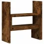 Organizador de escritorio ajustable roble ahumado 40x17x41 cm de , Bases y elevadores para ordenadores - Ref: Foro24-854764, ...