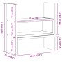 Organizador de escritorio ajustable roble ahumado 40x17x41 cm de , Bases y elevadores para ordenadores - Ref: Foro24-854764, ...