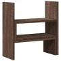 Organizador de escritorio ajustable marrón roble 40x17x41 cm de , Bases y elevadores para ordenadores - Ref: Foro24-854766, P...