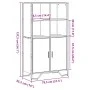 Aparador alto madera ingeniería marrón roble 79,5x35,5x137,5 cm de , Aparadores - Ref: Foro24-3295311, Precio: 119,14 €, Desc...
