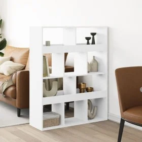 Separador de ambientes madera ingeniería blanco 100x33x125,5 cm de , Librerías y estanterías - Ref: Foro24-3309519, Precio: 9...