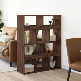Separador de ambientes madera marrón roble 100x33x125,5 cm de , Librerías y estanterías - Ref: Foro24-3309525, Precio: 97,96 ...