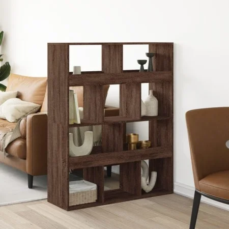 Separador de ambientes madera marrón roble 100x33x125,5 cm de , Librerías y estanterías - Ref: Foro24-3309525, Precio: 97,96 ...
