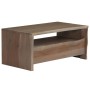 Mesa de centro borde vivo madera maciza acacia gris 90x50x40 cm en Mesas de centro | Comprar online en Foru.es