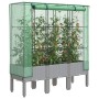 Arriate con cubierta invernadero aspecto ratán 120x40x140 cm de , Maceteros y jardineras - Ref: Foro24-4015862, Precio: 107,5...