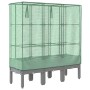 Arriate con cubierta invernadero aspecto ratán 120x40x140 cm de , Maceteros y jardineras - Ref: Foro24-4015862, Precio: 107,5...
