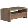 Mesa de centro borde vivo madera maciza acacia gris 90x50x40 cm en Mesas de centro | Comprar online en Foru.es