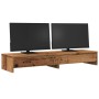 Soporte de monitor con cajones madera envejecida 100x27x15 cm de , Bases y elevadores para ordenadores - Ref: Foro24-854677, ...