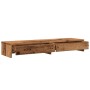 Soporte de monitor con cajones madera envejecida 100x27x15 cm de , Bases y elevadores para ordenadores - Ref: Foro24-854677, ...