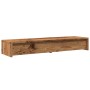 Soporte de monitor con cajones madera envejecida 100x27x15 cm de , Bases y elevadores para ordenadores - Ref: Foro24-854677, ...