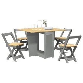 Set comedor plegable mariposa 5 pzas Corona madera pino gris de , muebles para cocinas y comedores - Ref: Foro24-3295718, Pre...