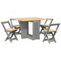 Set comedor plegable mariposa 5 pzas Corona madera pino gris de , muebles para cocinas y comedores - Ref: Foro24-3295718, Pre...