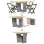 Set comedor plegable mariposa 5 pzas Corona madera pino gris de , muebles para cocinas y comedores - Ref: Foro24-3295718, Pre...
