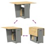 Set comedor plegable mariposa 5 pzas Corona madera pino gris de , muebles para cocinas y comedores - Ref: Foro24-3295718, Pre...