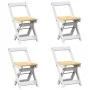Sillas de comedor plegables 4 uds Corona madera pino blanco de , Taburetes y sillas plegables - Ref: Foro24-4013436, Precio: ...