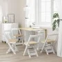 Sillas de comedor plegables 4 uds Corona madera pino blanco de , Taburetes y sillas plegables - Ref: Foro24-4013436, Precio: ...