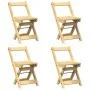 Folding dining chairs 4 pcs Crown pine wood brown wax by , Folding stools and chairs - Ref: Foro24-4013434, Price: 154,43 €, ...