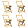 Sillas comedor plegables 4 uds Corona madera pino marrón cera de , Taburetes y sillas plegables - Ref: Foro24-4013434, Precio...