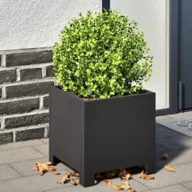 Jardinera de acero negra 30x30x30 cm de , Maceteros y jardineras - Ref: Foro24-851185, Precio: 36,58 €, Descuento: %