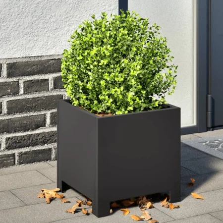 Jardinera de acero negra 30x30x30 cm de , Maceteros y jardineras - Ref: Foro24-851185, Precio: 36,58 €, Descuento: %