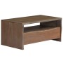 Mesa de centro borde vivo madera maciza acacia gris 90x50x40 cm en Mesas de centro | Comprar online en Foru.es