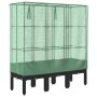 Arriate con cubierta invernadero aspecto ratán 120x40x140 cm de , Maceteros y jardineras - Ref: Foro24-4015820, Precio: 107,5...