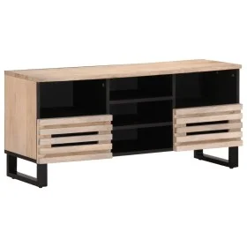 Mueble de TV madera maciza de mango 100x34x46 cm de , Almacenamiento para CD y DVD - Ref: Foro24-377527, Precio: 83,68 €, Des...