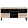 Mueble de TV madera maciza de mango 100x34x46 cm de , Almacenamiento para CD y DVD - Ref: Foro24-377527, Precio: 84,46 €, Des...